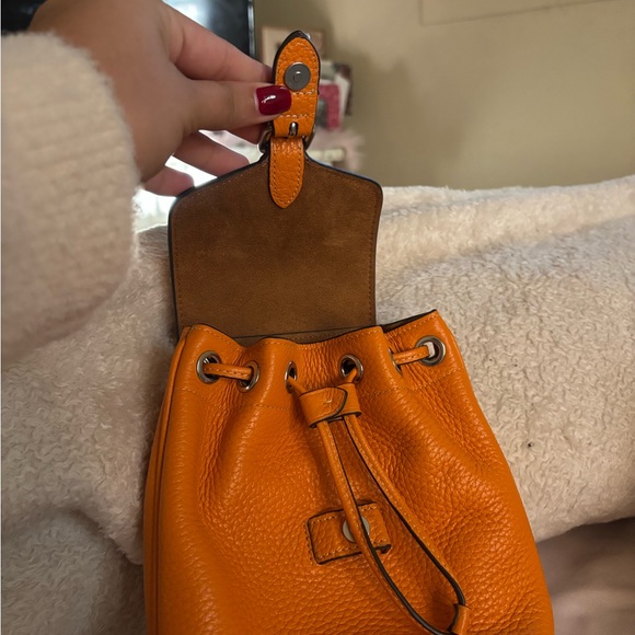 coach backpack orange Coach Vibrant Orange Leather vs Mini Backpack